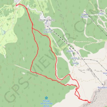 Pas de la Balme GPS track, route, trail