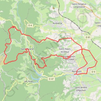 Marche en Roannais - Renaison GPS track, route, trail