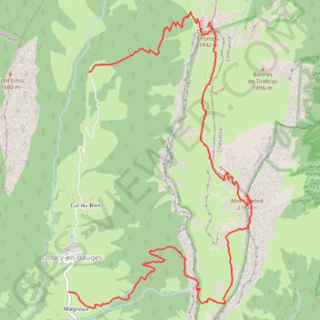 Le Télod en traversée - Dent des Portes GPS track, route, trail