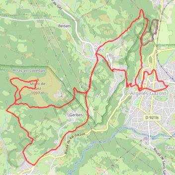 Mont de Gez par le sud GPS track, route, trail