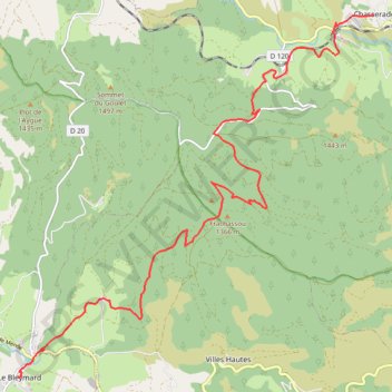Étape 7 du GR 70 GPS track, route, trail
