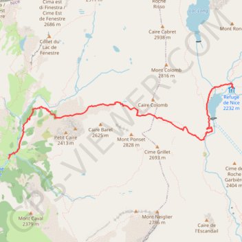 Lac de la Fous GPS track, route, trail