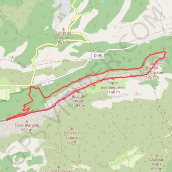 Crêtes Sainte Baume et Paradis GPS track, route, trail