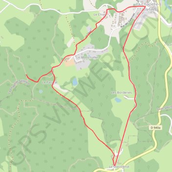 Le Rocher de la Femme Perdue - La Chapelle-Taillefert GPS track, route, trail