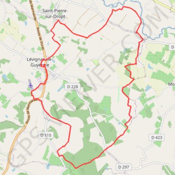 Lévignac, une grande randonnée en Guyenne GPS track, route, trail