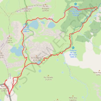 Vallée d'Aspe, le pic des Moines GPS track, route, trail