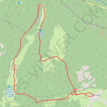 Montagny et la montagne de Bange (Revard) GPS track, route, trail