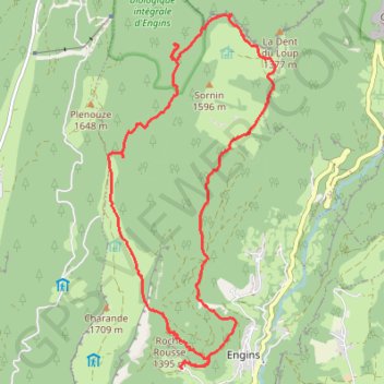 Roche rousse-gouffre berger- sornin GPS track, route, trail