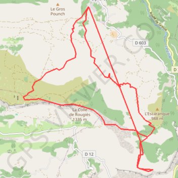 Cipières cavillore GPS track, route, trail