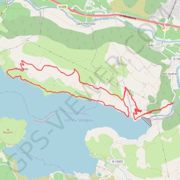 Les vailhés - Lac du salagou (34) GPS track, route, trail