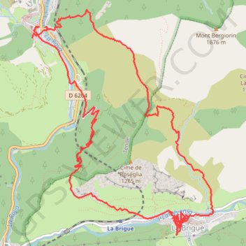 Tende - Col de Boselia - La Brigue - Col de Loubaïra GPS track, route, trail
