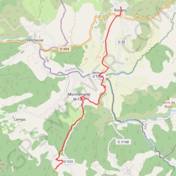 Rosans - Les Viarrands GPS track, route, trail
