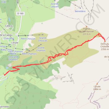 Dent du Chatelet GPS track, route, trail