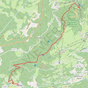 Queige - refuge de Lachat GPS track, route, trail