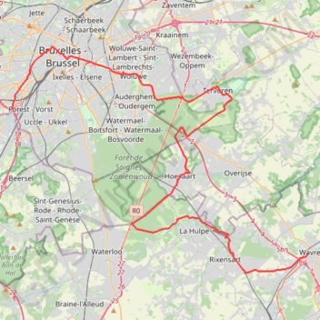 01: Brussels – Wavre (Developed with signs) GPS track, route, trail