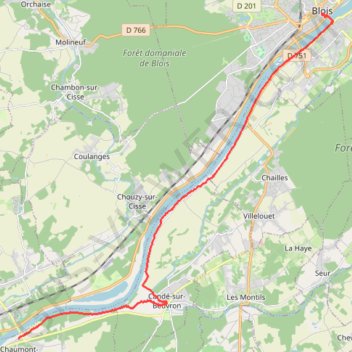 Etape 09 Blois - Chaumont sur Loire GPS track, route, trail