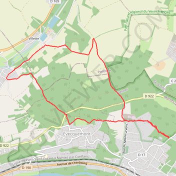 Vaux-sur-seine GPS track, route, trail