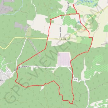 Etang de la capelle Masmolène - Les combes GPS track, route, trail