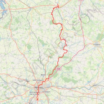 GR 39 : Du Mont Saint Michel (Manche) à Messac (Ille-et-Vilaine) GPS track, route, trail