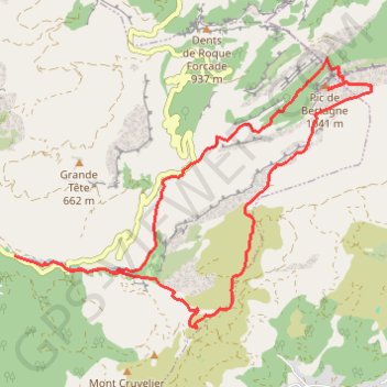 Le Pic de Bertagne par la Glaciére GPS track, route, trail