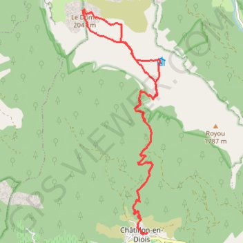 PIE FERRE au départ de Chatillon GPS track, route, trail