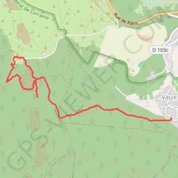 Vaux - Bois-la-Dame GPS track, route, trail
