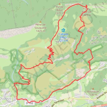 Le Pibeste en boucle par Ouzous et Vidalos GPS track, route, trail