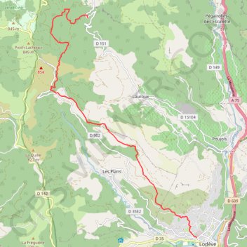 Lodève - Labeil GPS track, route, trail