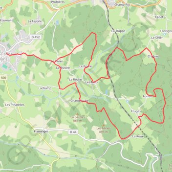 Le Velay des 3 Rivières - Fruges Saint-Pal-de-Mons GPS track, route, trail