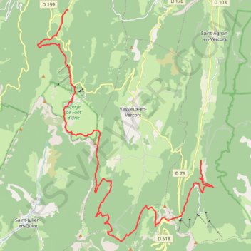 Tour du Vercors 2019 - Jour 3 GPS track, route, trail