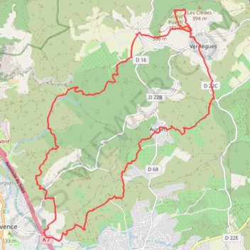 Aux portes de Salon de Provence GPS track, route, trail