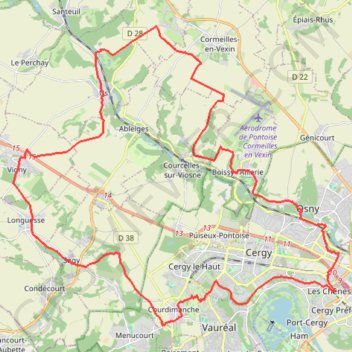 Cergy-Les Closeaux GPS track, route, trail