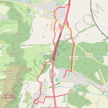 Marche d'Entrange GPS track, route, trail