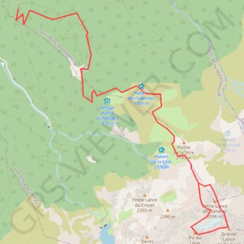 Grande Lance de Domène GPS track, route, trail
