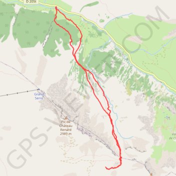 Col de Longet depuis le pont de Lariane replat Traversier GPS track, route, trail