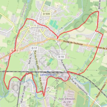Circuit de Lannemezan (Sud) GPS track, route, trail
