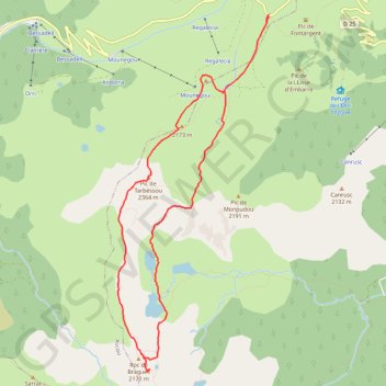 Pic du Trabésou GPS track, route, trail
