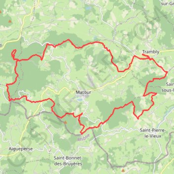 Les Serpentines - Trambly GPS track, route, trail