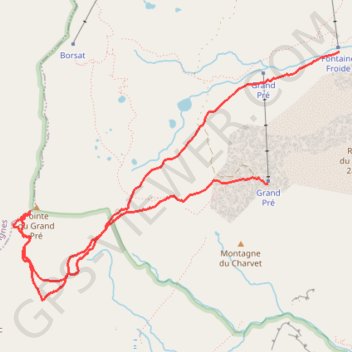 Aiguille du Grand Pré GPS track, route, trail