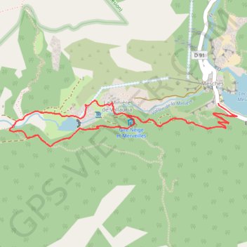 Lac des Mesches - Lac de la Minière GPS track, route, trail