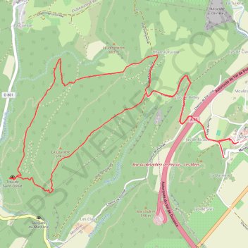 Le Trou de l'Ermite Saint Donat du Val GPS track, route, trail
