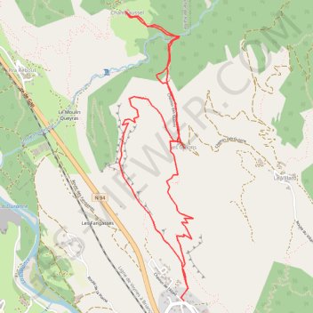 Les Guions - Champaussel par les thurifères GPS track, route, trail
