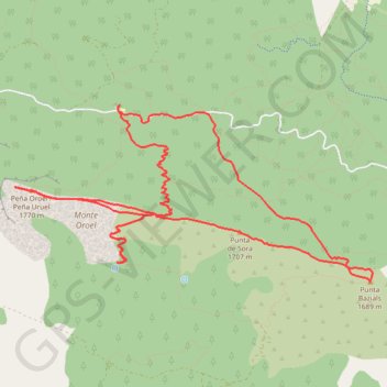 Pena-Oroel-1769m-Mariano-le-19-04-2014 GPS track, route, trail