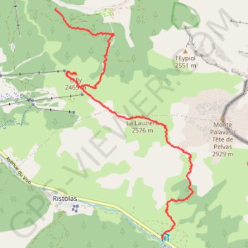 GR58 - La Monta-Le Roux par crêtes GPS track, route, trail