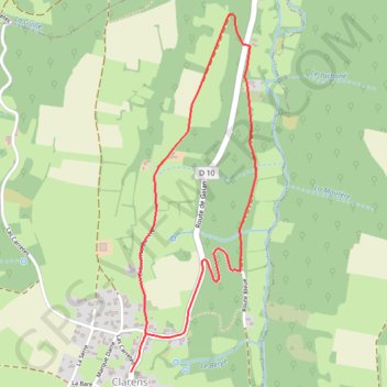 Circuit la Serre - Clarens GPS track, route, trail