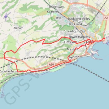Capel-le-Ferne GPS track, route, trail
