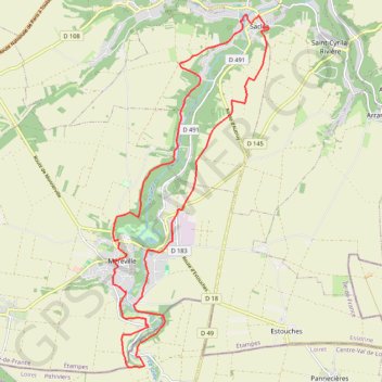 Mereville GPS track, route, trail