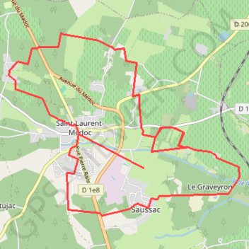 Saint Laurent Médoc GPS track, route, trail