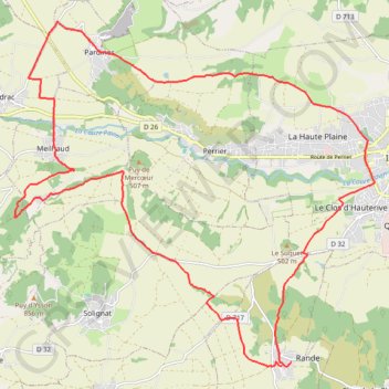 Circuit pardines antaillat GPS track, route, trail