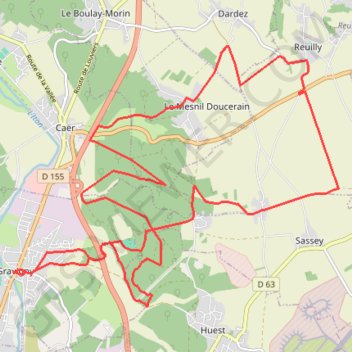 Fôret d'Huet - Gravigny GPS track, route, trail